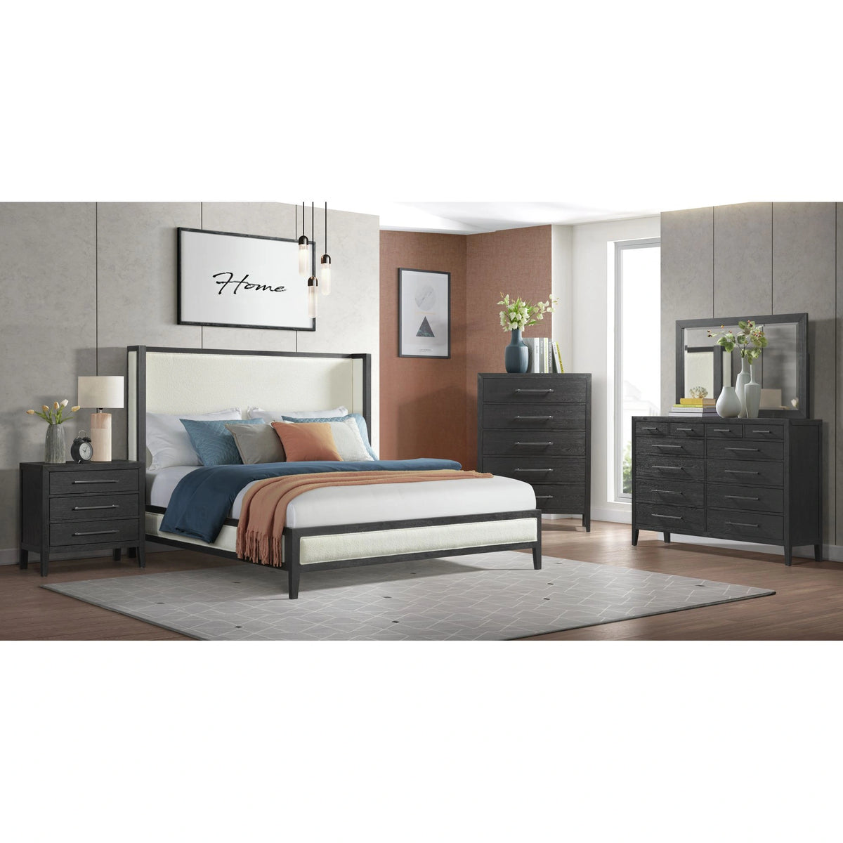 Versailles Contemporary 3-Drawer Nightstand