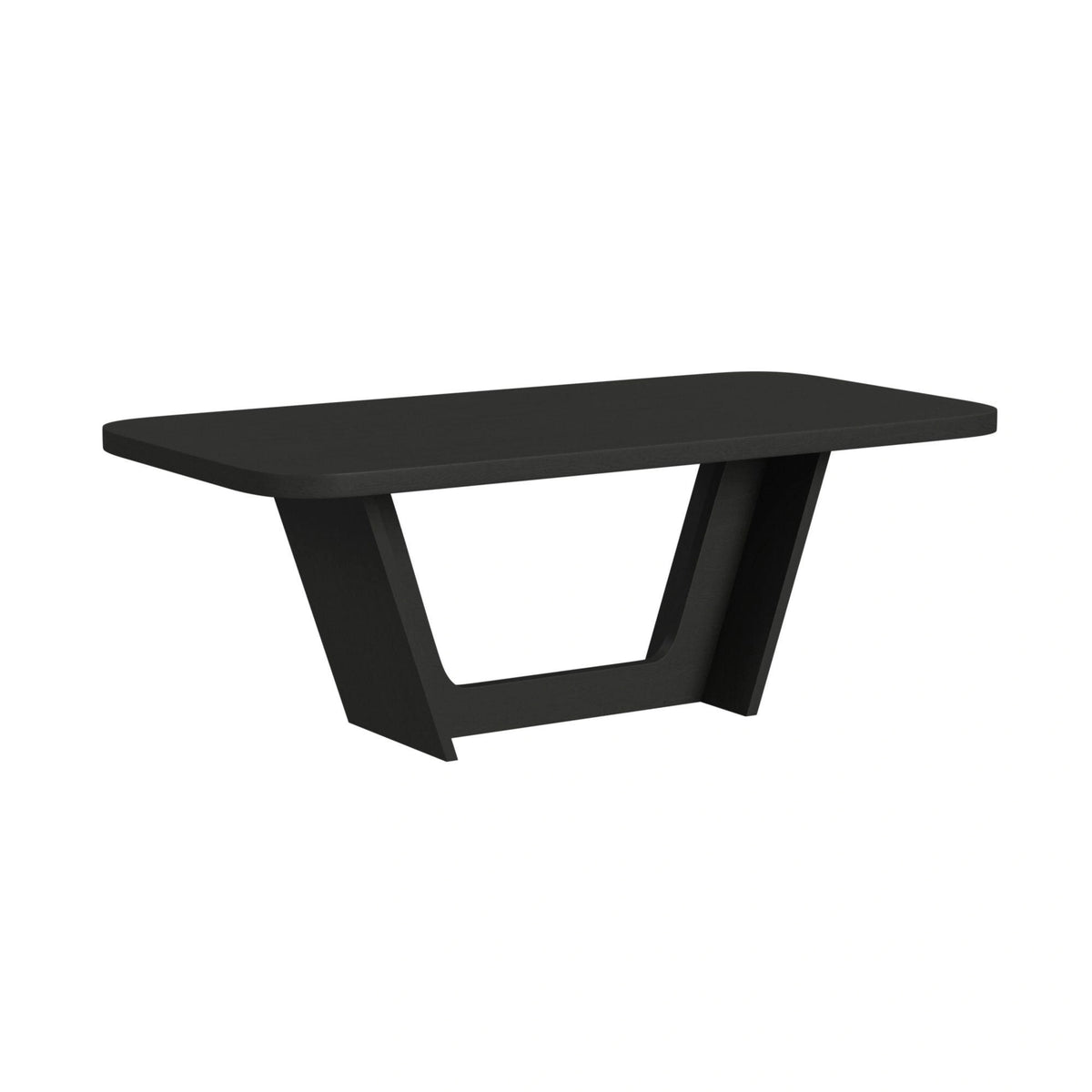 Ridgemont Standard Height Dining Set in Black with Grain-Table and Four Grey Fabric Chairs