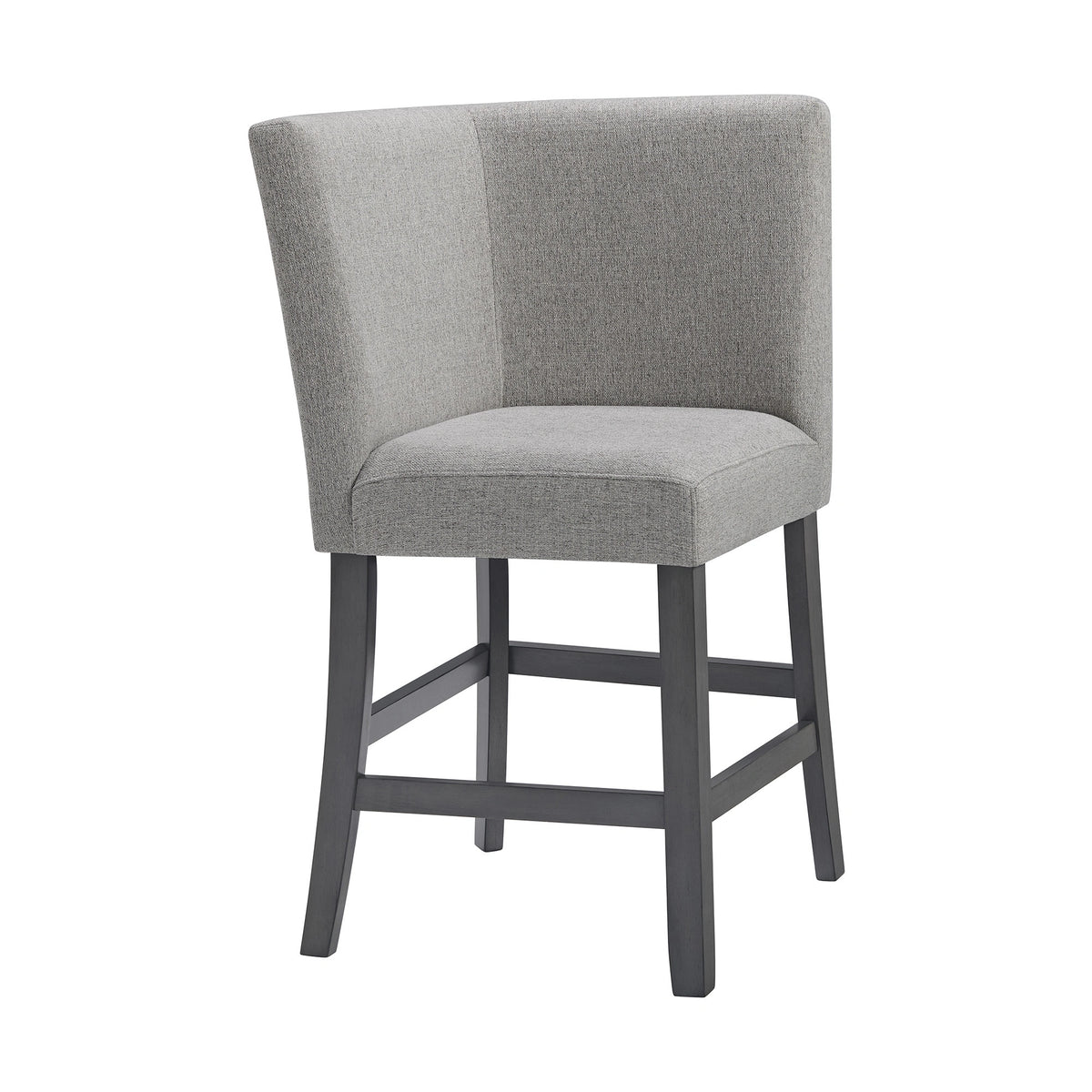 Seneca Counter 3PC Corner Bench Grey Fabric in Grey