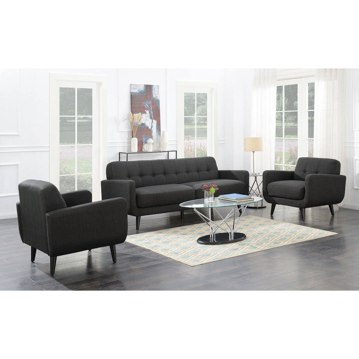 Hadley 4480 KD Chair Heirloom Charcoal