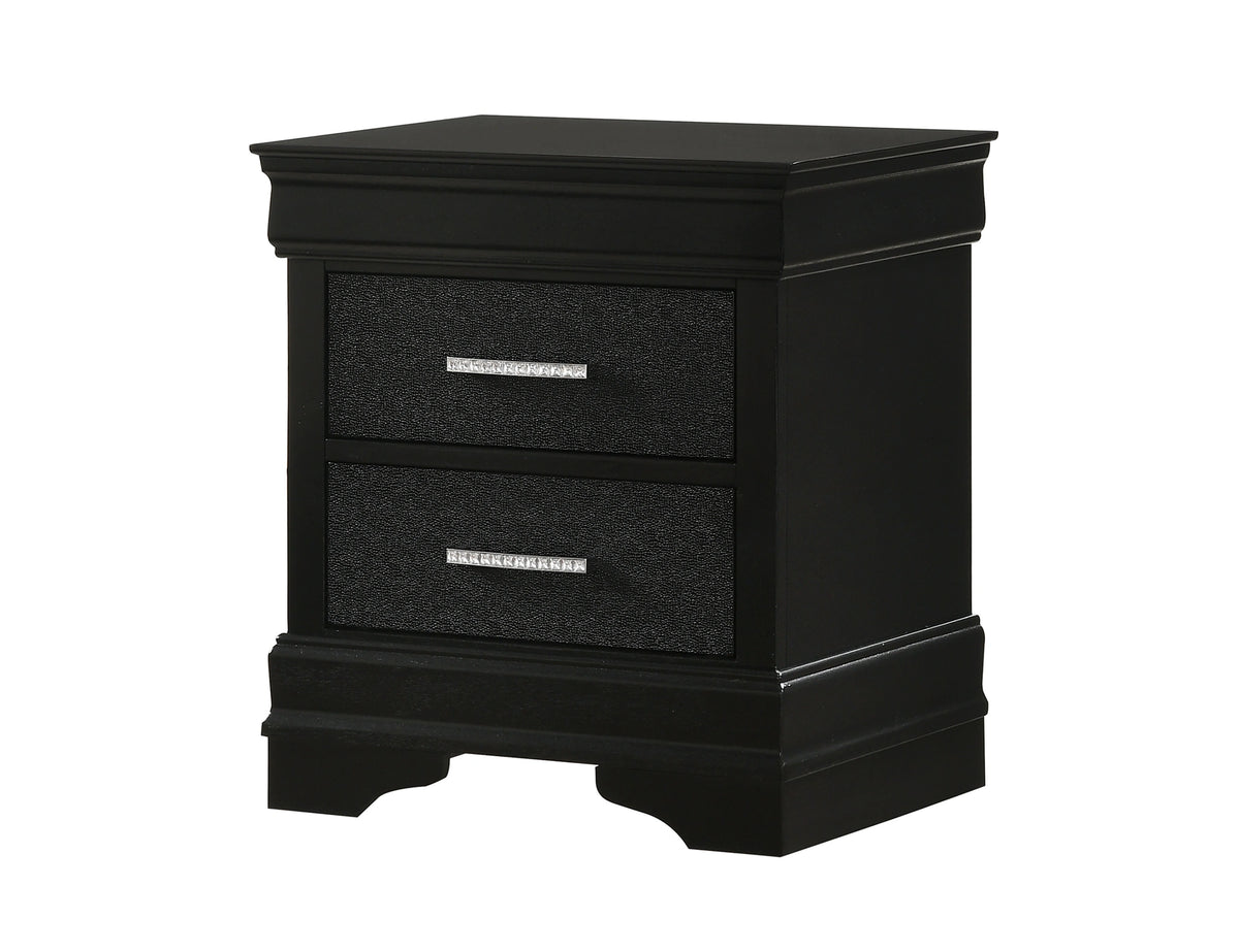 Crown Mark Amalia Nightstand in Black image
