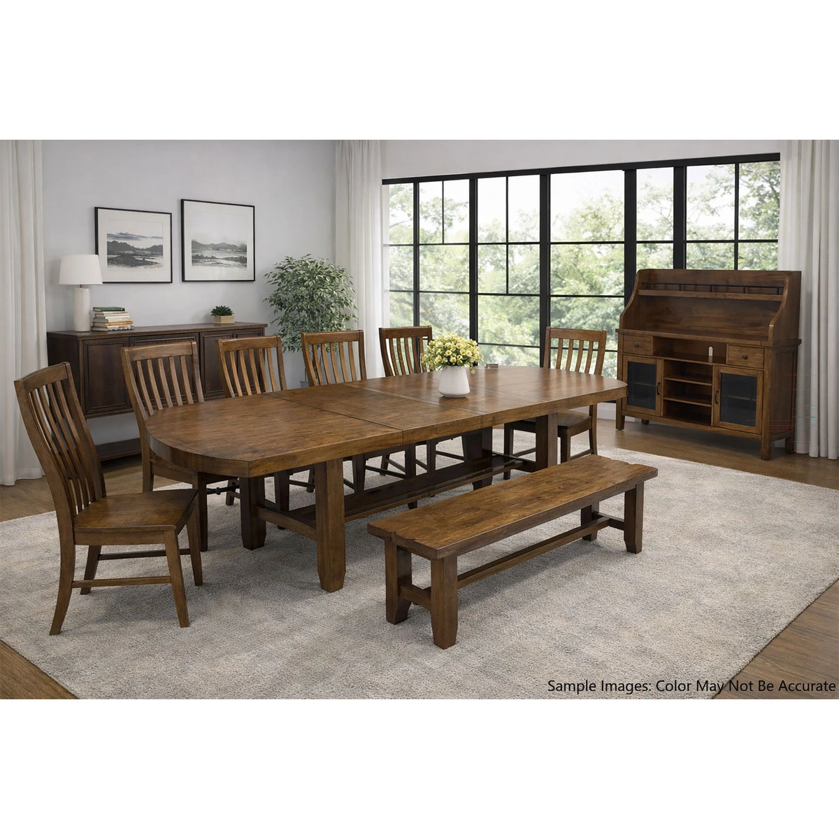 Gage Dining Bench in Chestnut