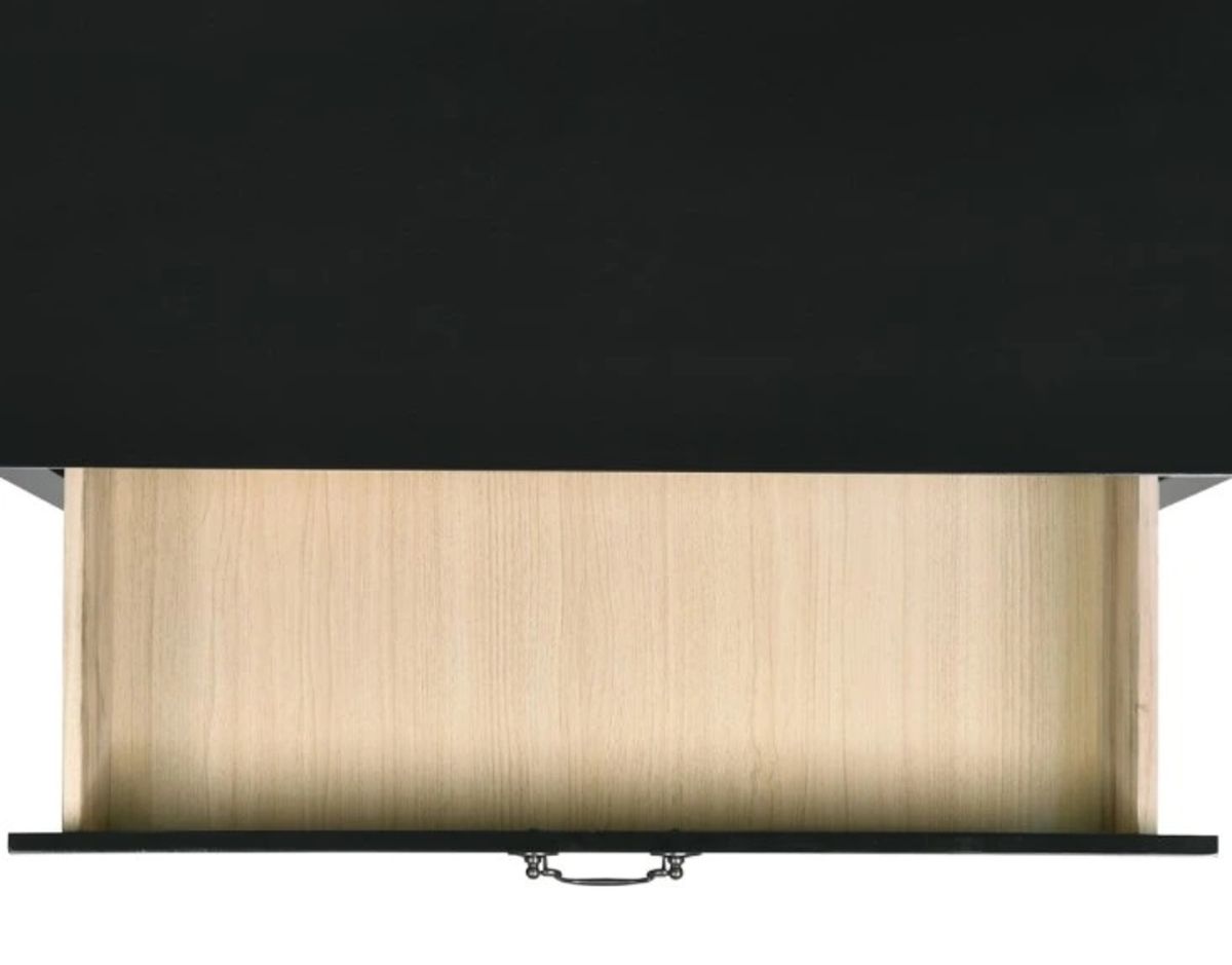 Louis Philippe Nightstand in Black - Jack’s Furniture and More (Laredo, TX)