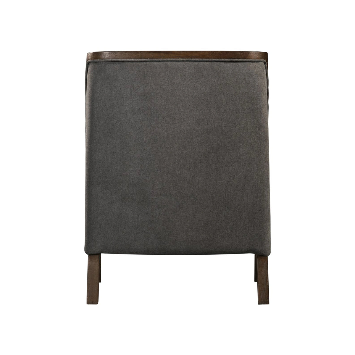 Hopkins Chair w/Brown Arm Columbia Charcoal