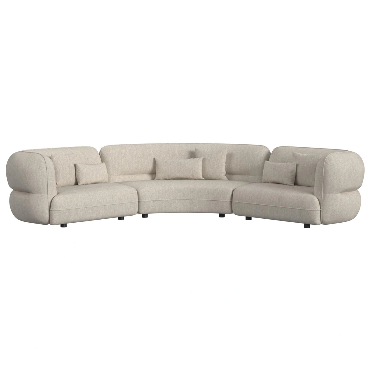 Four Seasons LHF Loveseat in Woolen Camel with 2 Pillows
