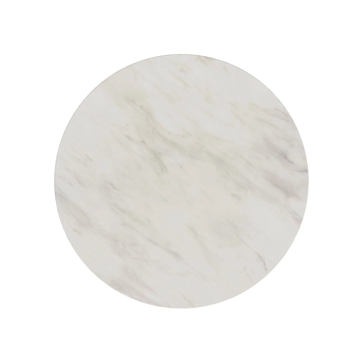 Sylvie Occasional Table Set with White Faux Marble Top and Base