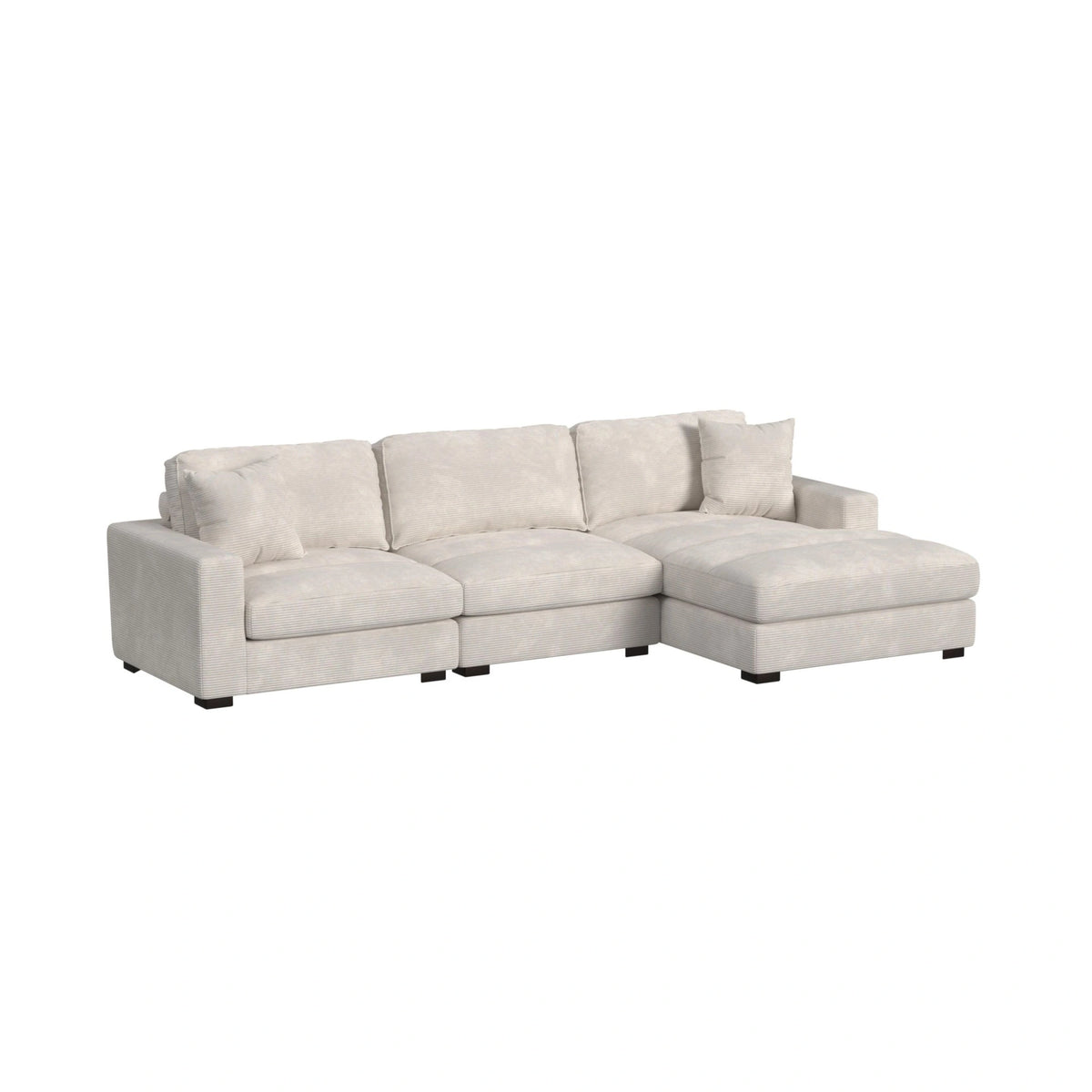 Arizona Modular Sectional Set with RHF Chaise in Steno Beige