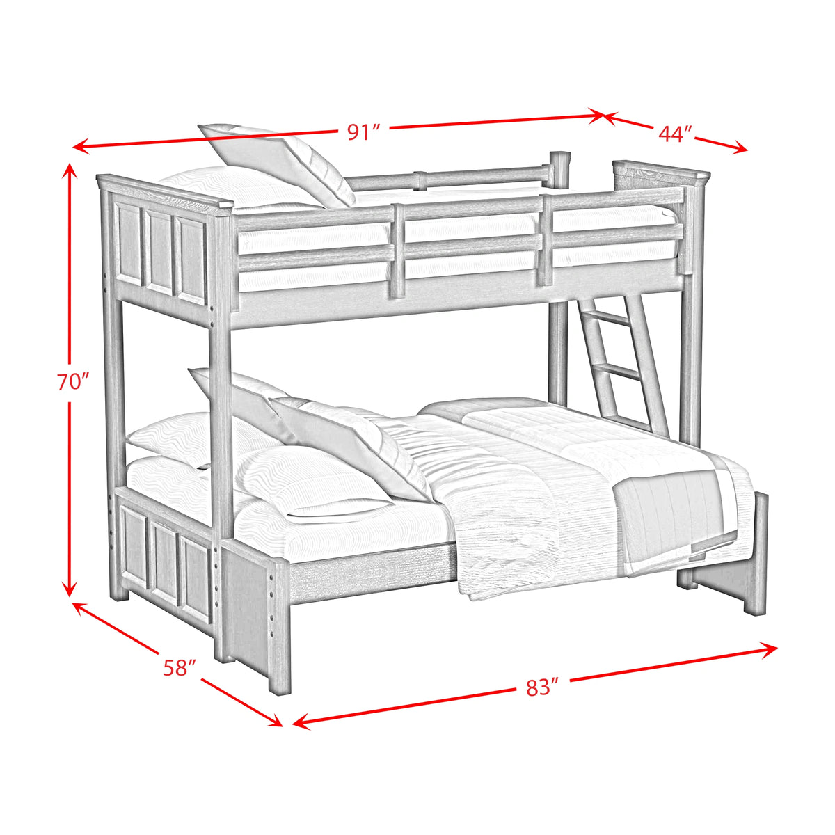 Hampton Kids Over Bunk with Ladder