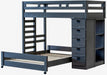 Cali Kids Twin Loft Bookcase Bed in Sleek Gray - Jack’s Furniture and More (Laredo, TX)