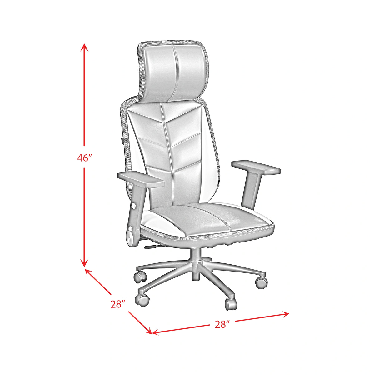 Rollins Gaming Chair with LED and Speaker in Black and Red - 3A Packing