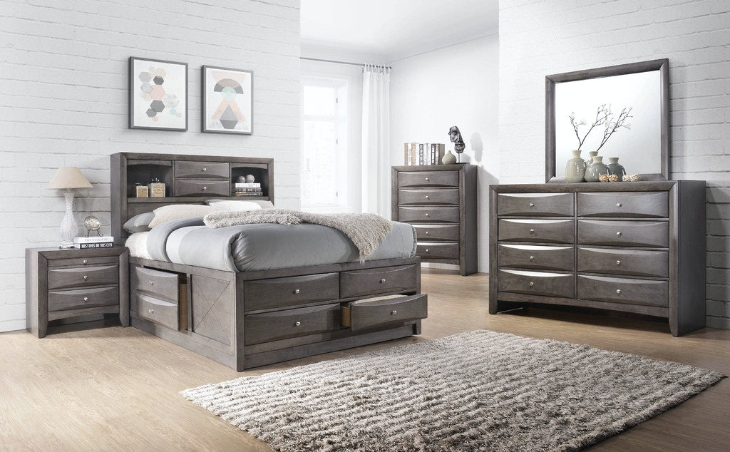 Emily Grey 3 Drawer Nightstand in Gray - Jack’s Furniture and More (Laredo, TX)