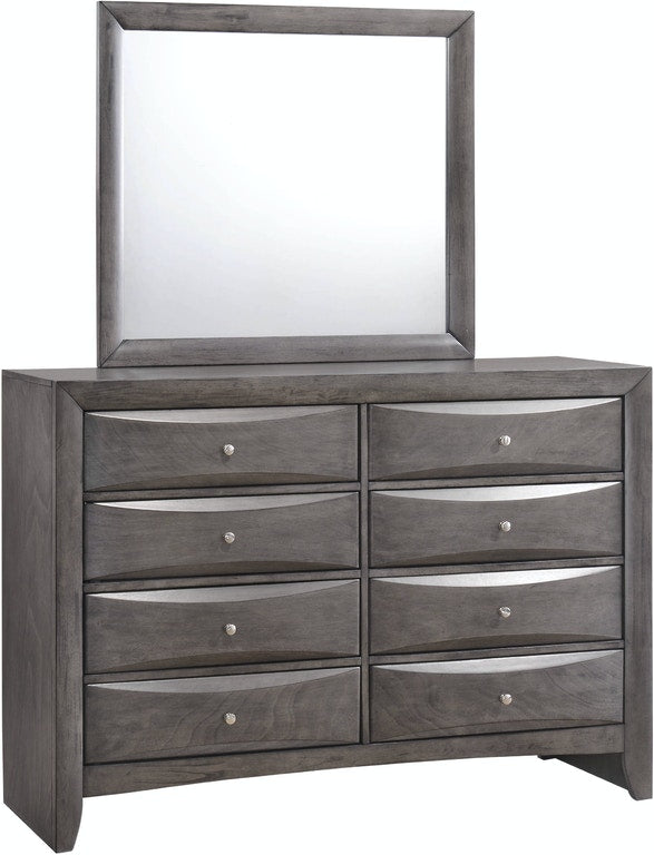 Emily Grey 8 Drawer Dresser in Gray - Jack’s Furniture and More (Laredo, TX)