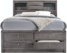 Emily Grey King Storage Bed in Gray EG170KB - Jack’s Furniture and More (Laredo, TX)