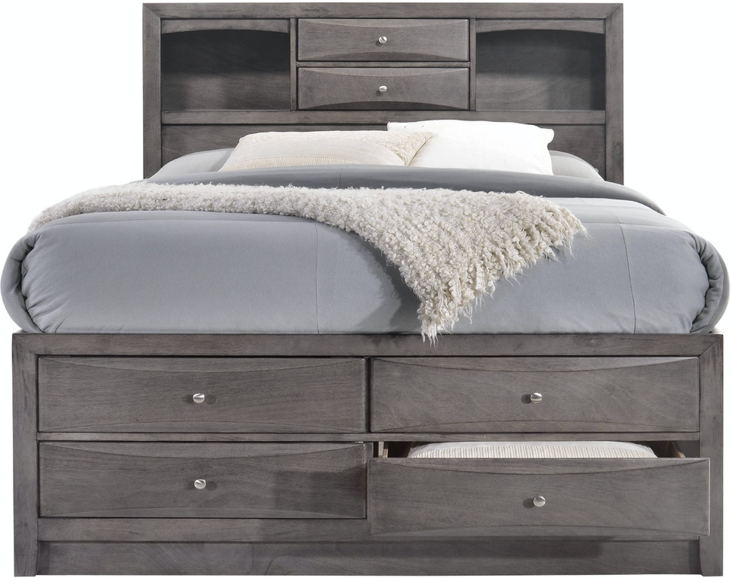 Emily Grey Full Storage Bed in Gray EG170FB - Jack’s Furniture and More (Laredo, TX)