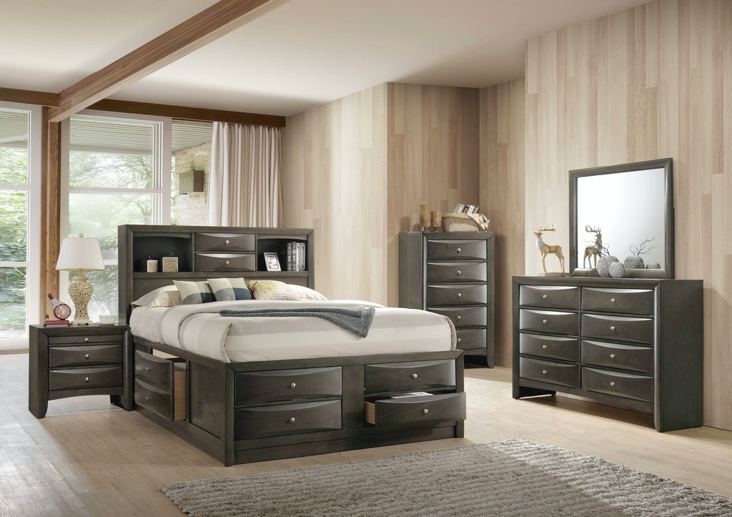 Emily Grey Queen Storage Bed in Gray - Jack’s Furniture and More (Laredo, TX)