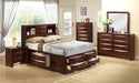 Emily King Storage Bed in Espresso Lacquer - Jack’s Furniture and More (Laredo, TX)