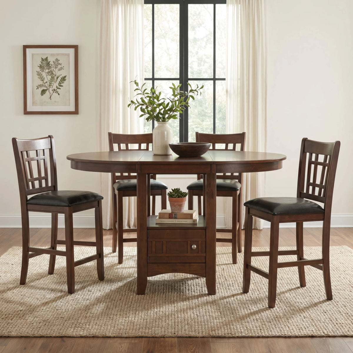 Max Pub 5PC Dining Set-Table and Four Chairs