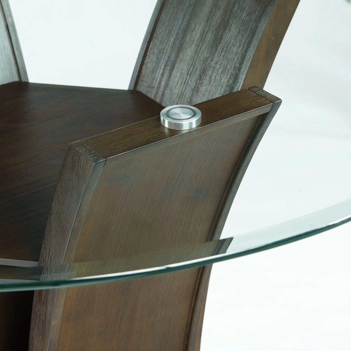 Dapper 5PC Round Dining Set in Walnut-Table & Four Chairs