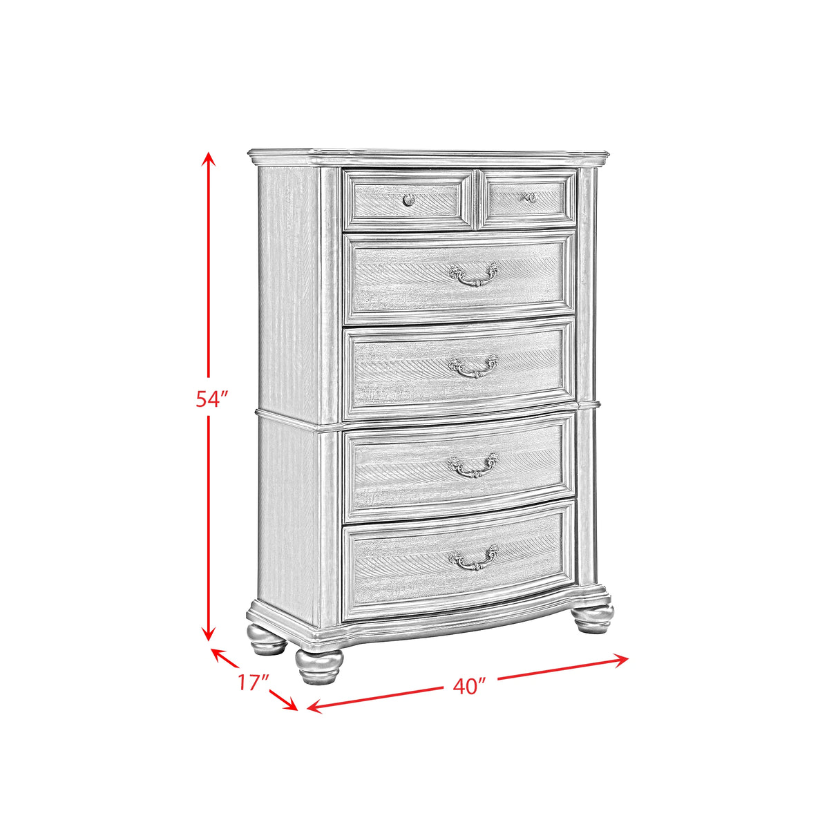 Brunswick Bedroom Set with 2 Nightstands in Mahogany