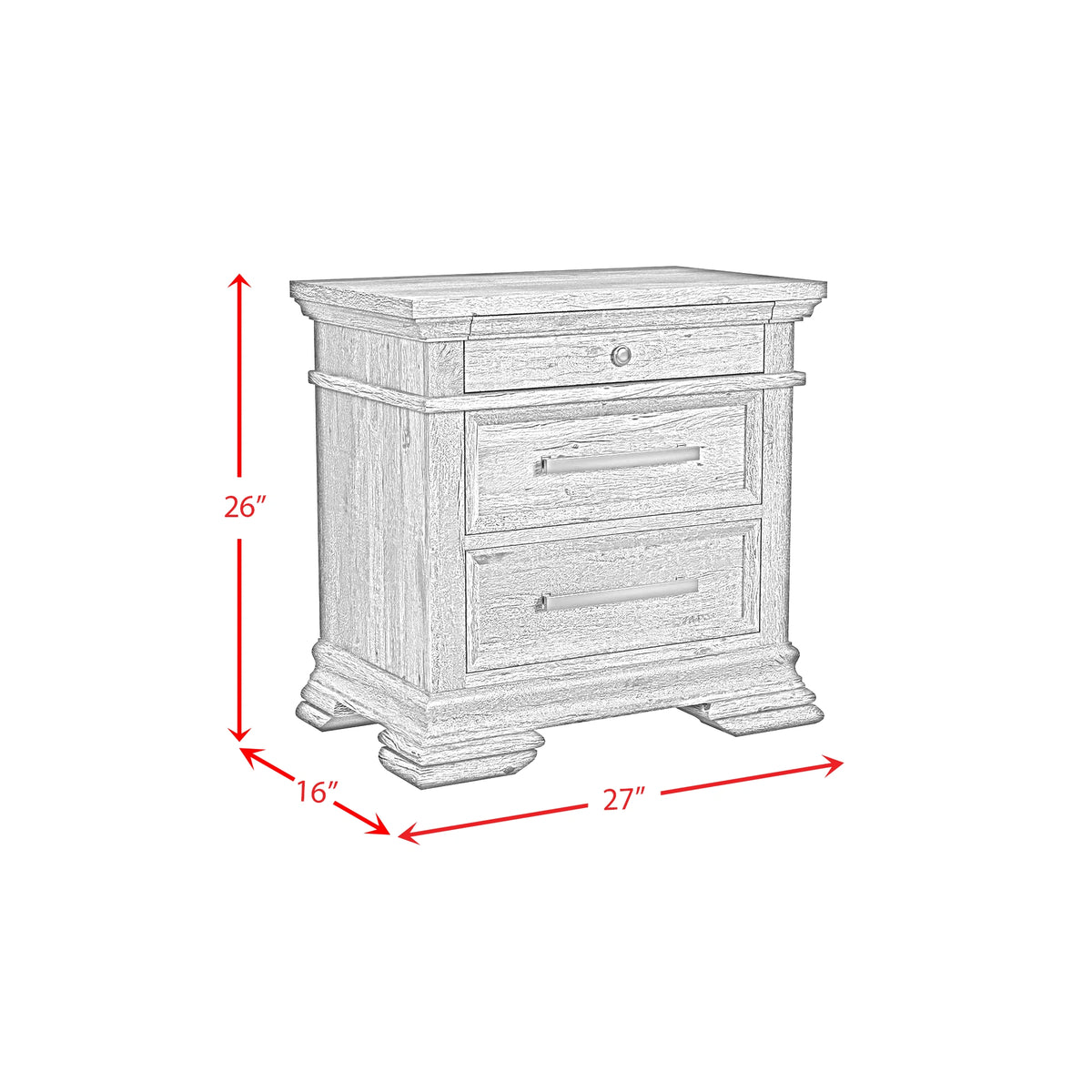 Park Ridge Sleigh Storage Bedroom Set in Charcoal