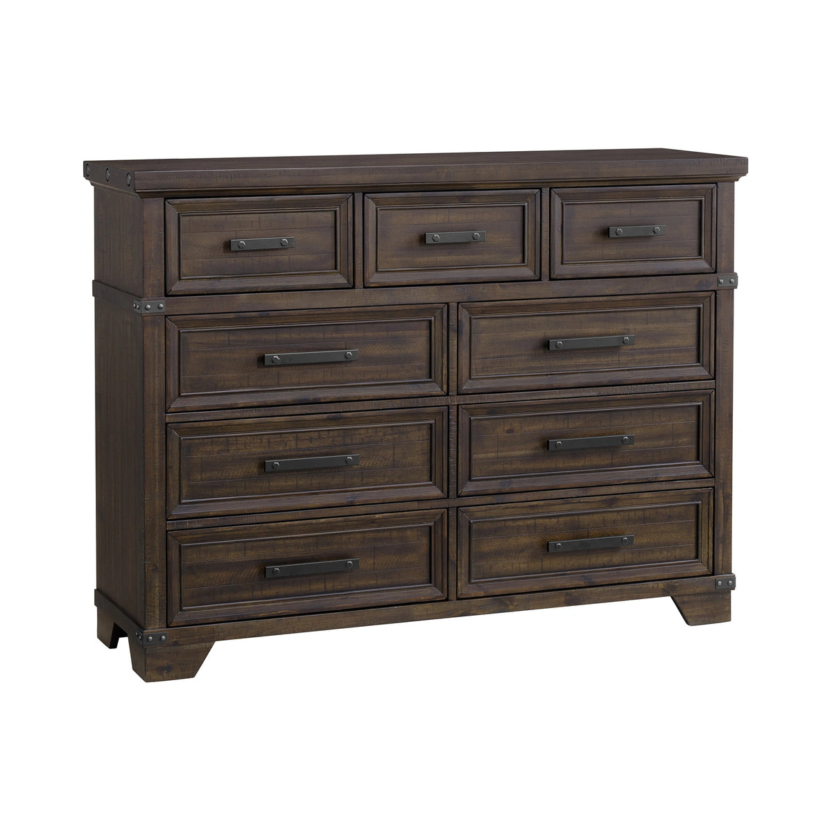 Colorado City 9-Drawer Dresser in Charcoal