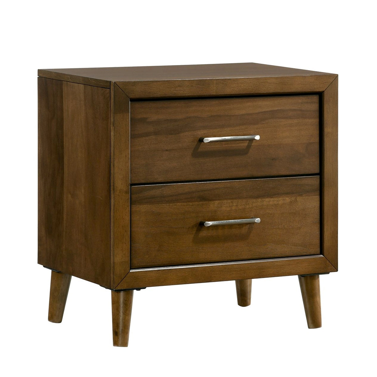 Malibu 2-Drawer Nightstand in Walnut
