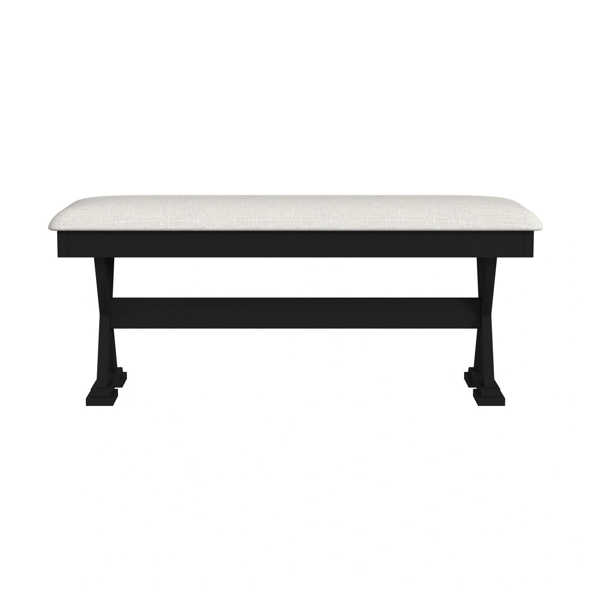 Tulane 6PC Dining Set with Table, 4 Chairs, and Bench in Oak and Black