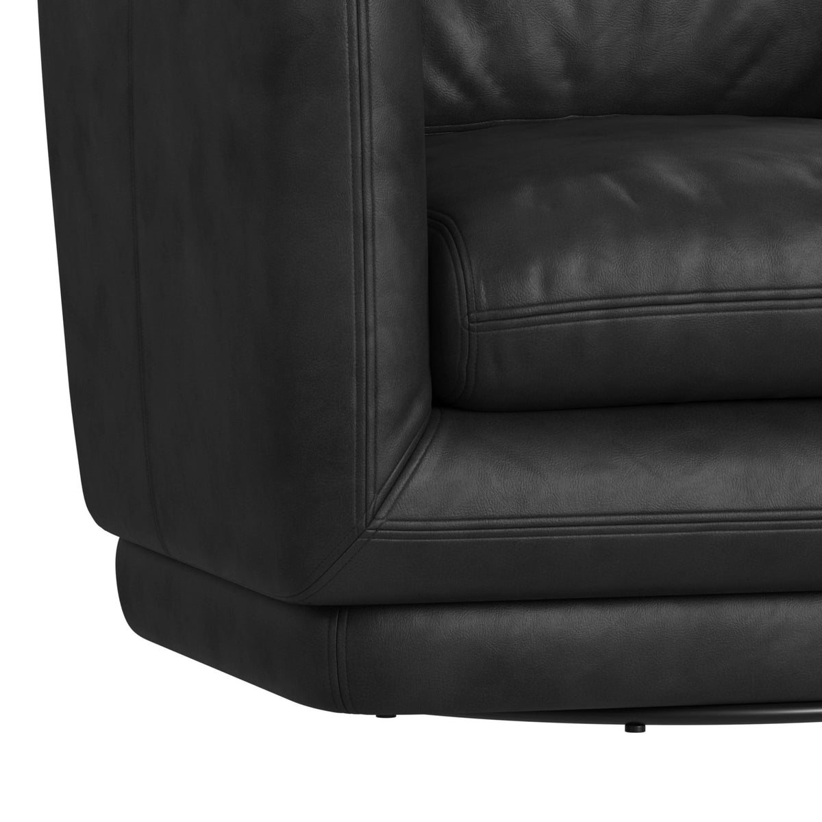 Winger Swivel Chair in Simba Black
