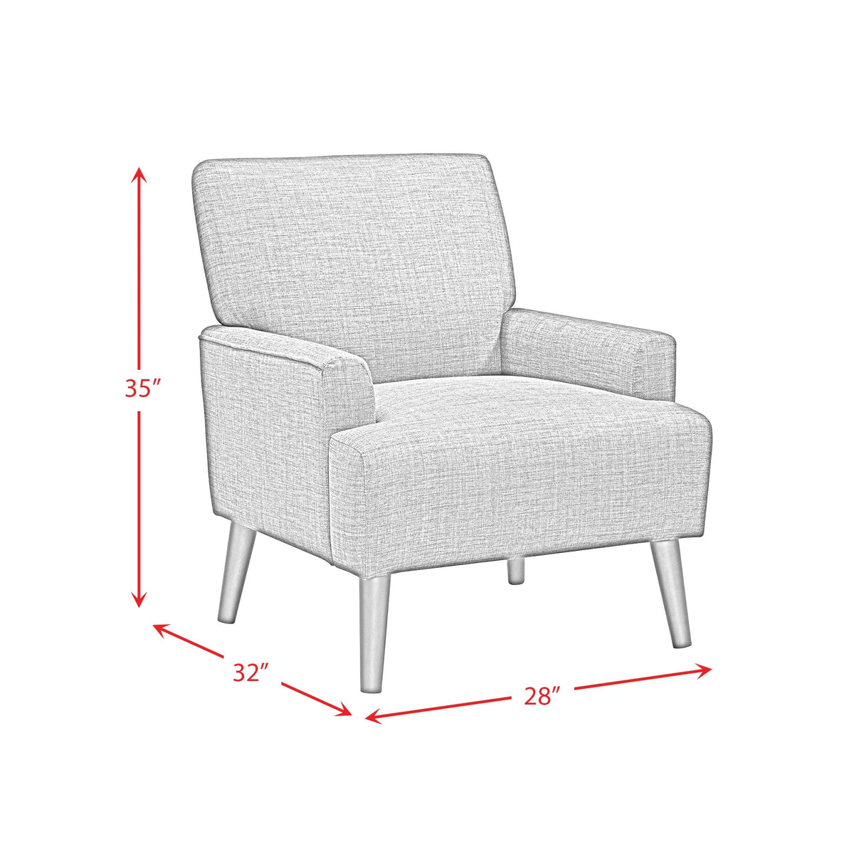 Kiwi Chair in 8077 Boucle Grey & Espresso