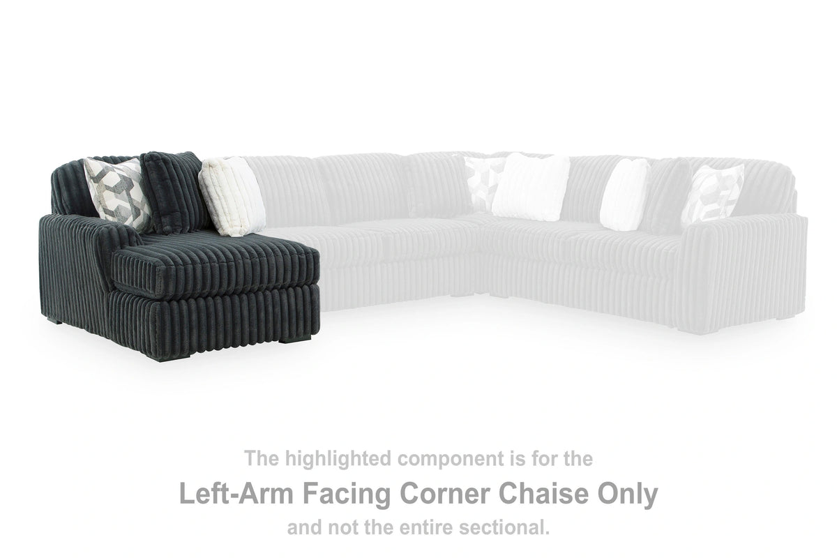 Midnight-Madness Sectional with Chaise