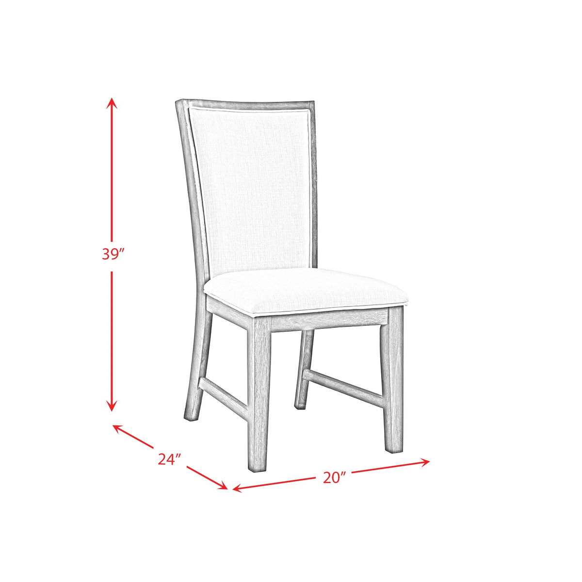 Grady 7PC Dining Set in Black-Table & Six Slat Back Chairs