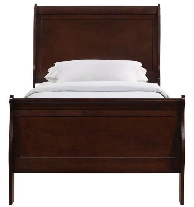 Louis Philippe Twin Panel Bed in Cherry - Jack’s Furniture and More (Laredo, TX)