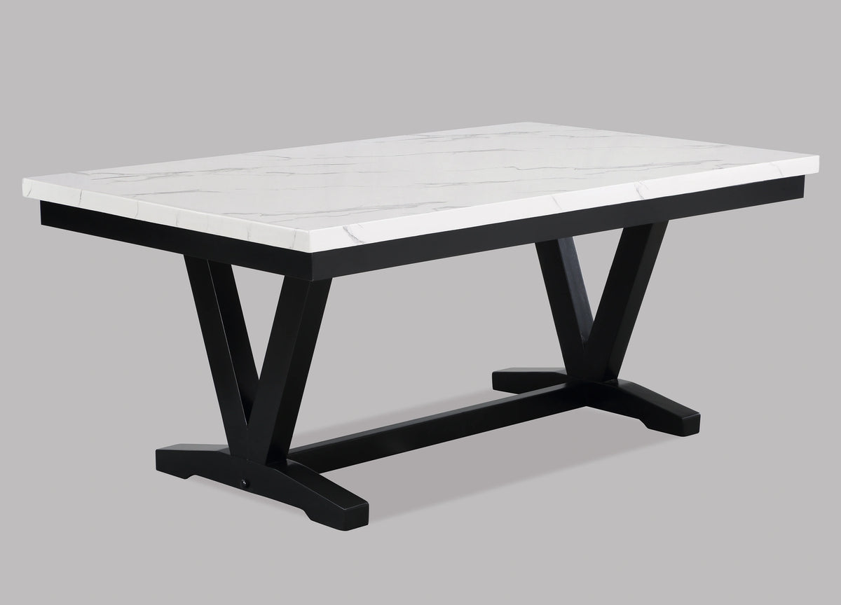 Tanner Dining Tbl Faux Carrara Mbl