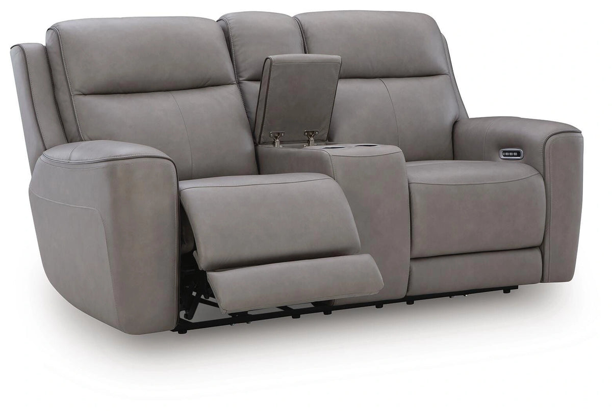5Z-Comfort Power Reclining Loveseat with Console