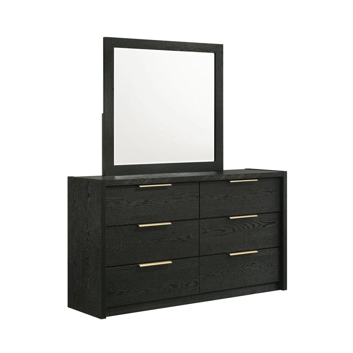 South Bend Dresser and Mirror Set in Black