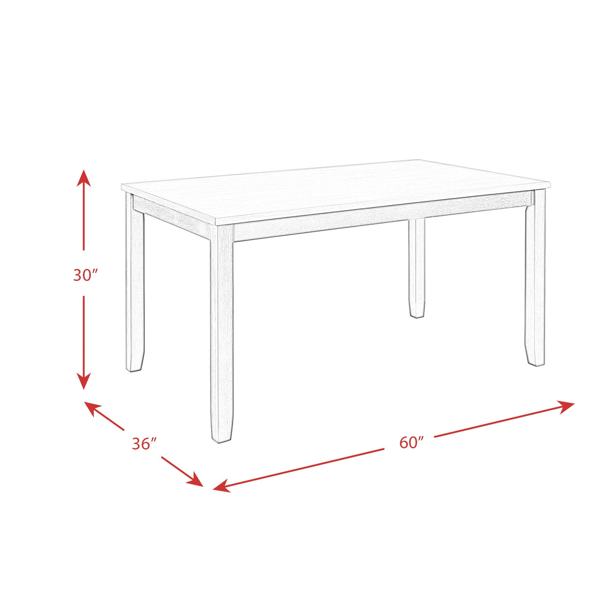 Martin 6 PC Dining Set (Black Base)
