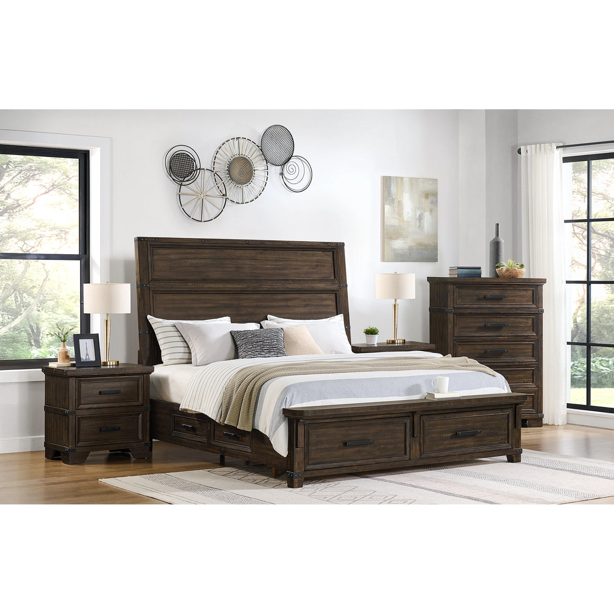 Colorado City Storage Bedroom Set in Charcoal