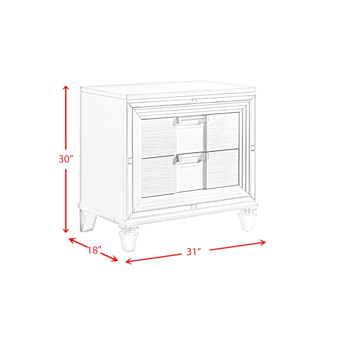Twenty Nine Storage Bedroom Set in White
