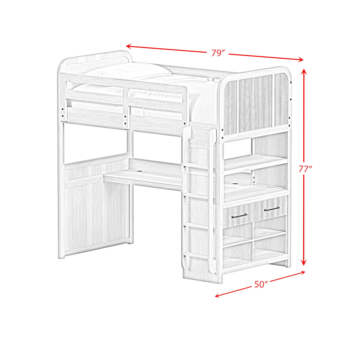 Ridgemont Loft Complete Bunk Bed