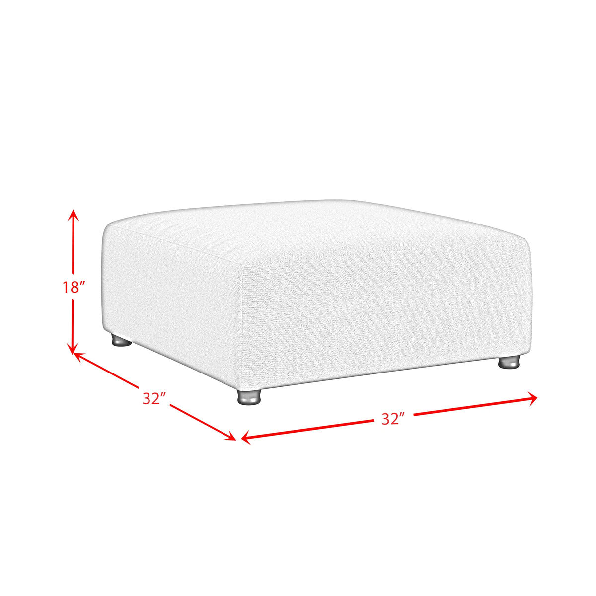 Zandara Modular Ottoman - Olefin Beige