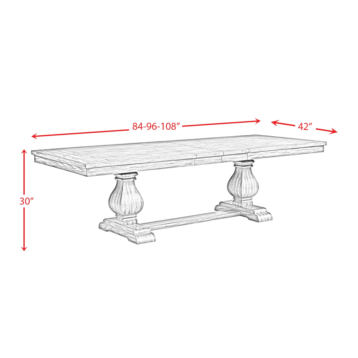 Gramercy 7PC Dining Set-Table and Six Tall Back Chairs