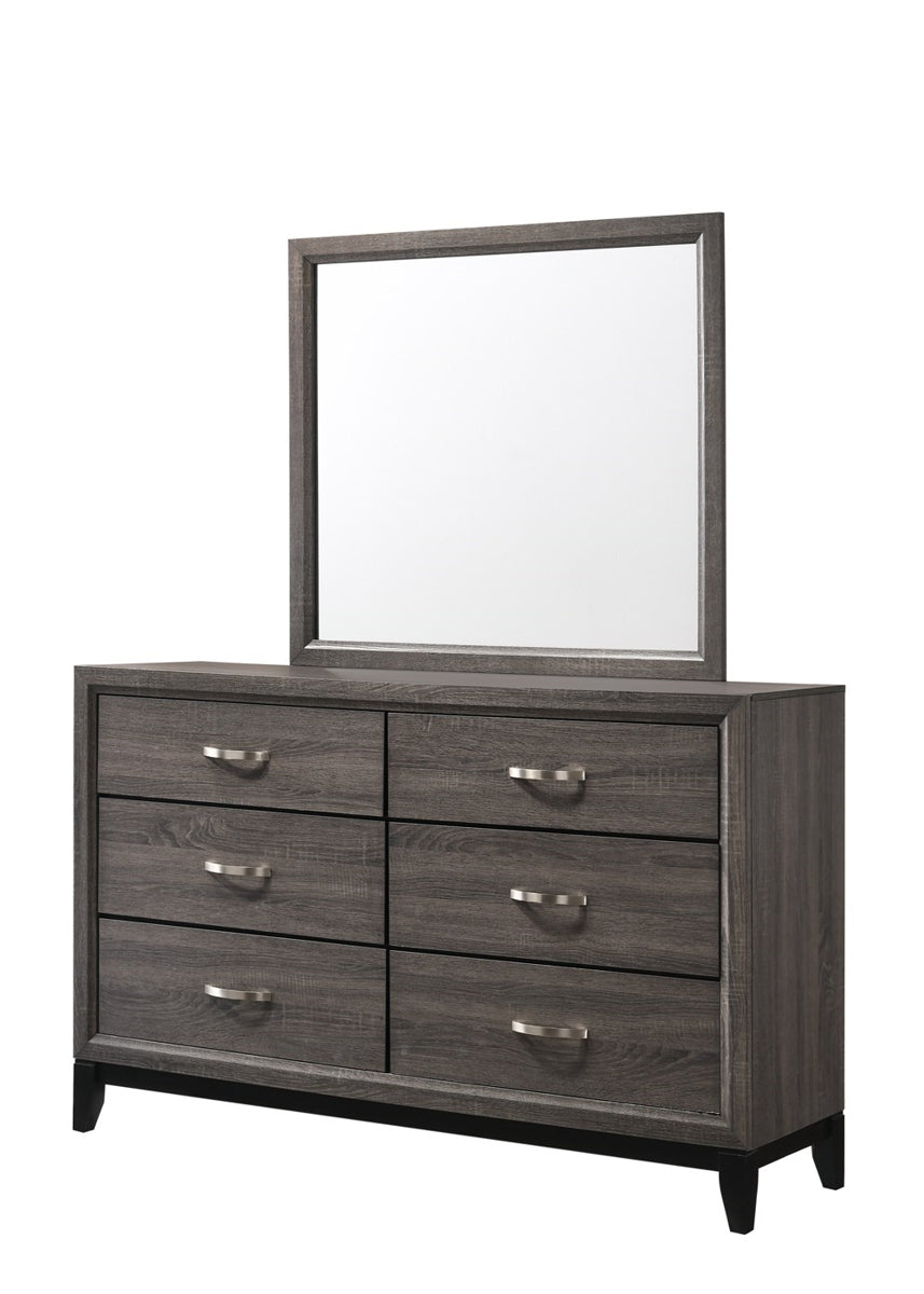 Akerson 6 Drawer Dresser In Grey