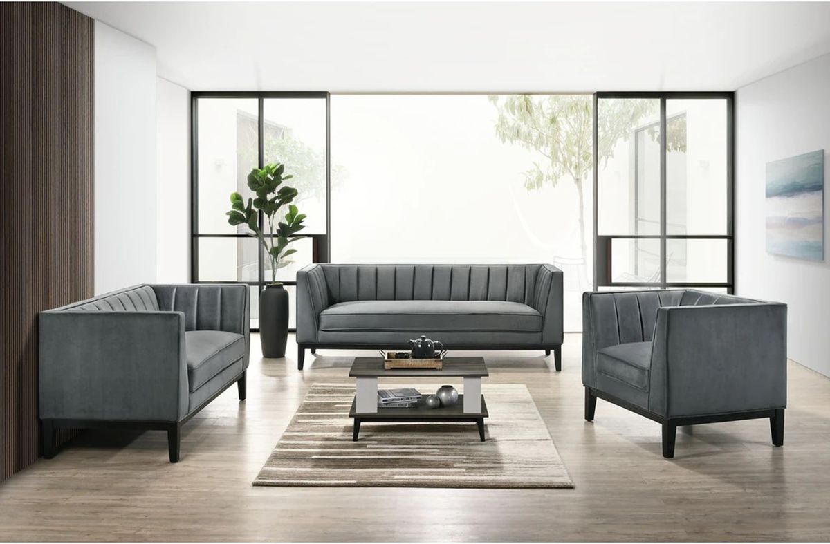 Calais Sofa in Light Grey - Jack’s Furniture and More (Laredo, TX)