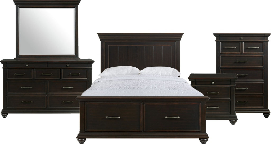 Slater Queen Storage Bed in Black - Jack’s Furniture and More (Laredo, TX)