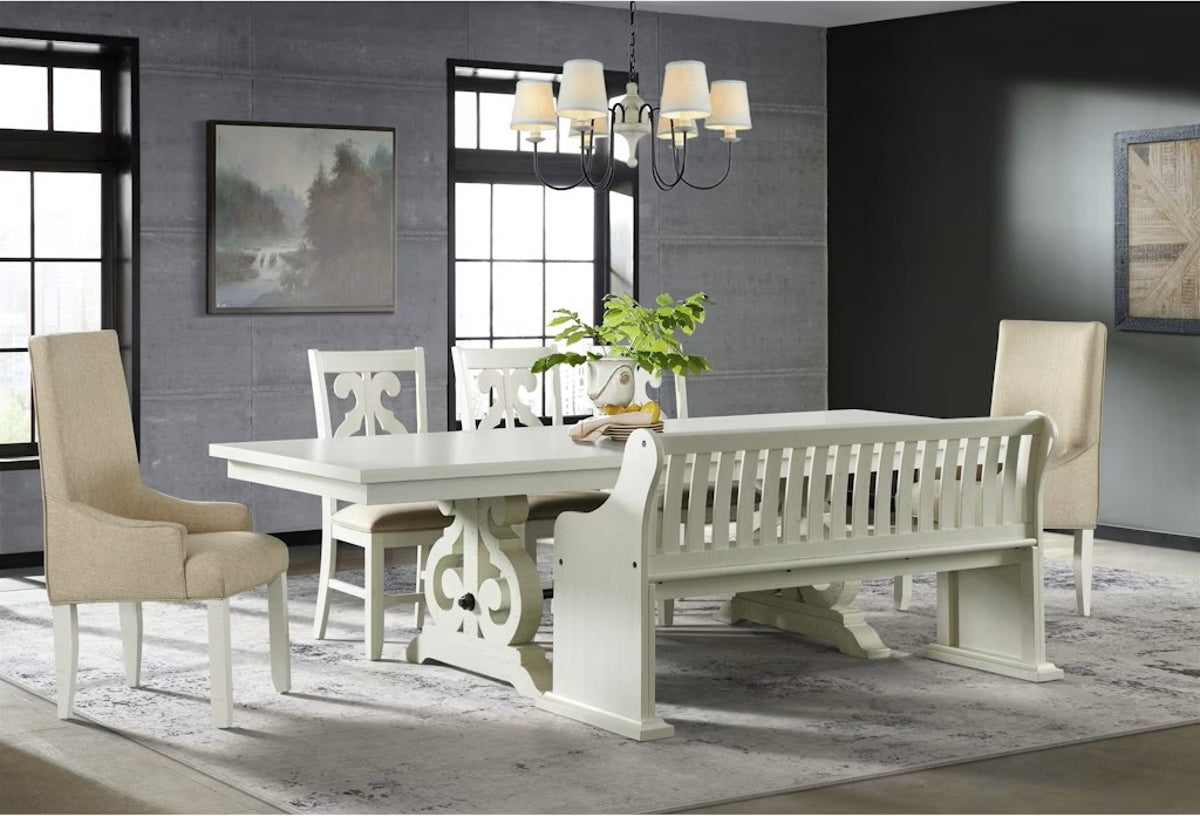 Stone Dining Chair (Set of 2) in White - Jack’s Furniture and More (Laredo, TX)