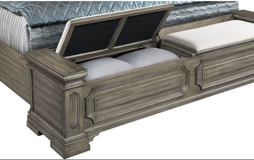 Kings Court Queen Storage Bed in Grey - Jack’s Furniture and More (Laredo, TX)