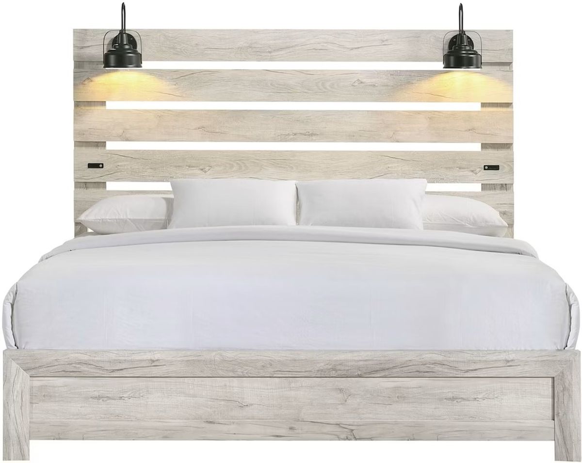 Fort Worth King Panel Bed in White - Jack’s Furniture and More (Laredo, TX)