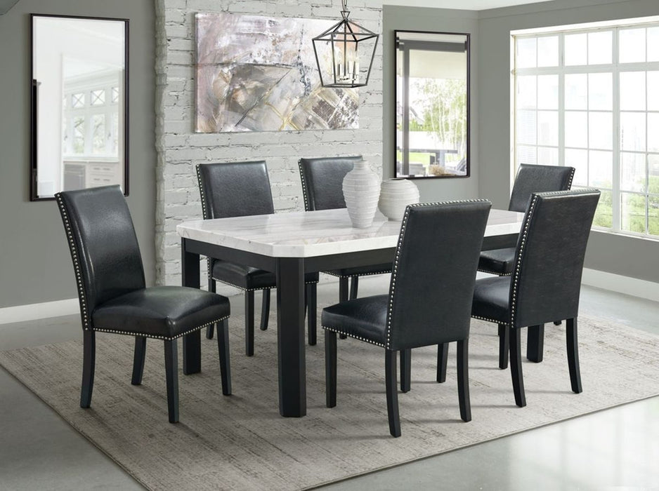 Francesca Meridian Side Chair (Set of 2) in Black - Jack’s Furniture and More (Laredo, TX)