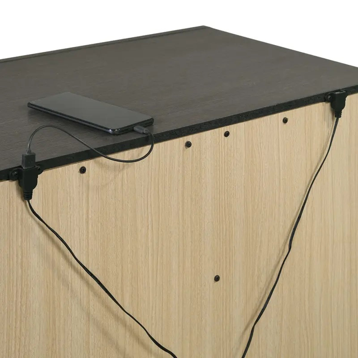 Sasha Nightstand in Charcoal - Jack’s Furniture and More (Laredo, TX)