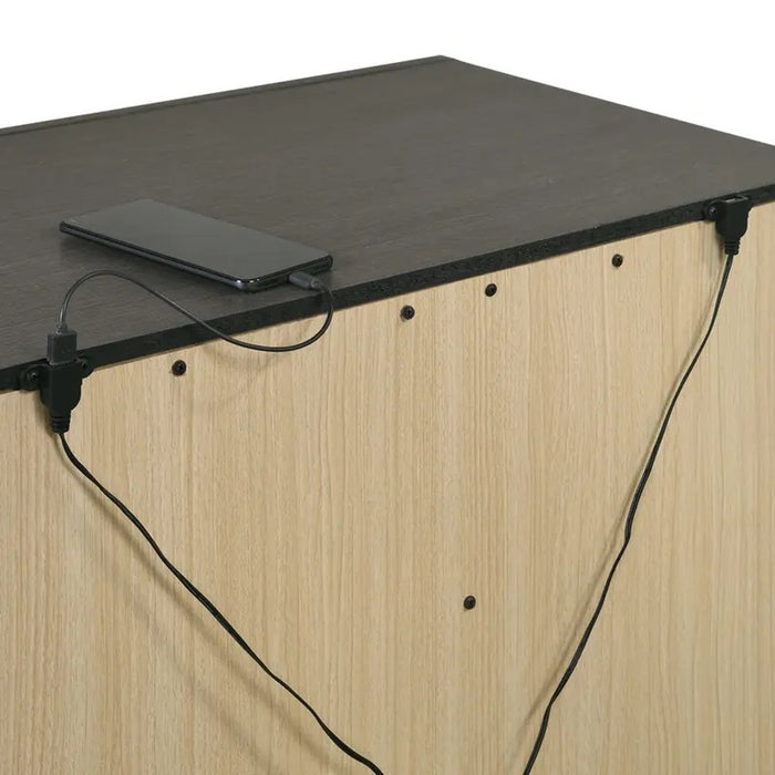 Sasha Nightstand in Charcoal - Jack’s Furniture and More (Laredo, TX)